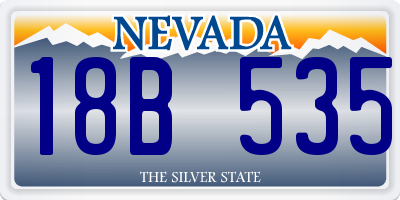 NV license plate 18B535