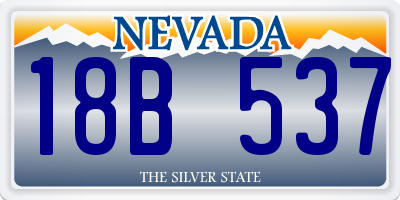 NV license plate 18B537