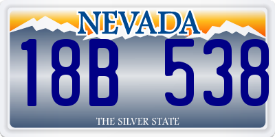 NV license plate 18B538