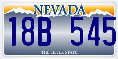 NV license plate 18B545