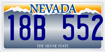 NV license plate 18B552