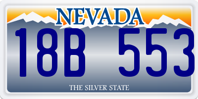 NV license plate 18B553