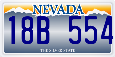 NV license plate 18B554