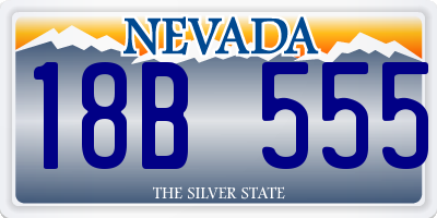 NV license plate 18B555