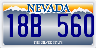 NV license plate 18B560