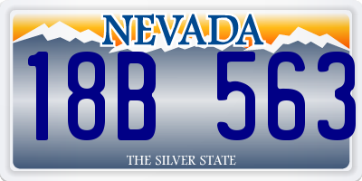 NV license plate 18B563