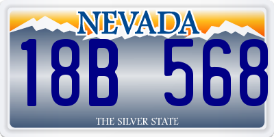 NV license plate 18B568