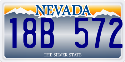 NV license plate 18B572