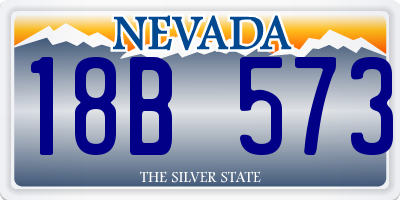 NV license plate 18B573