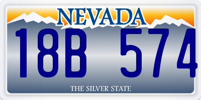 NV license plate 18B574