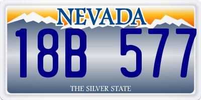 NV license plate 18B577