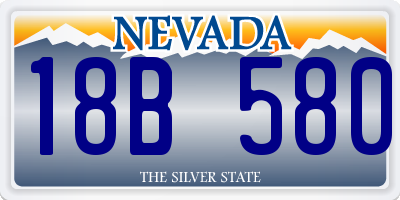 NV license plate 18B580