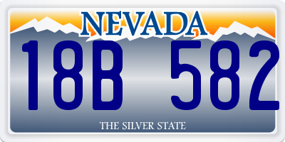 NV license plate 18B582