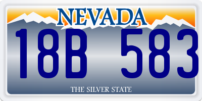 NV license plate 18B583