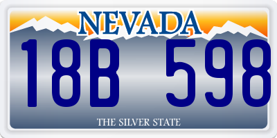 NV license plate 18B598