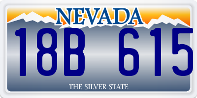 NV license plate 18B615