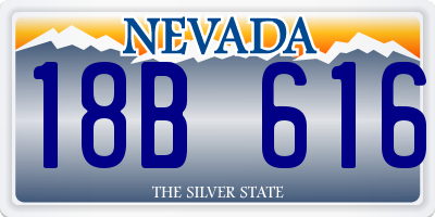 NV license plate 18B616
