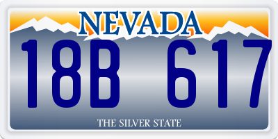 NV license plate 18B617