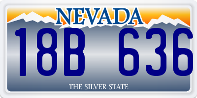 NV license plate 18B636