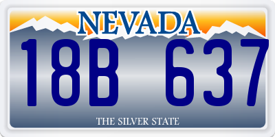 NV license plate 18B637