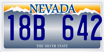 NV license plate 18B642