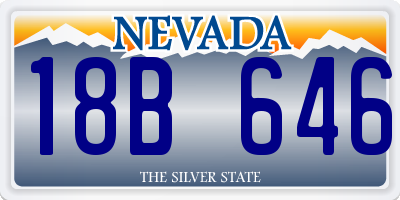 NV license plate 18B646