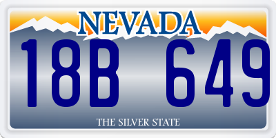 NV license plate 18B649