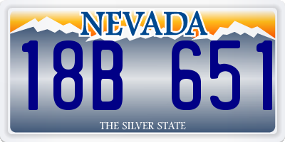 NV license plate 18B651