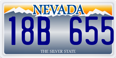 NV license plate 18B655