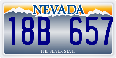 NV license plate 18B657