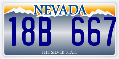 NV license plate 18B667