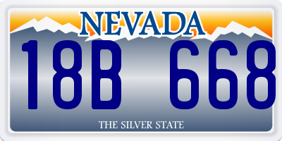 NV license plate 18B668