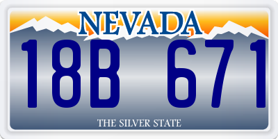 NV license plate 18B671