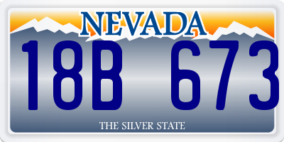 NV license plate 18B673