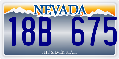 NV license plate 18B675