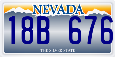 NV license plate 18B676