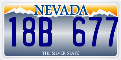 NV license plate 18B677