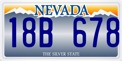 NV license plate 18B678