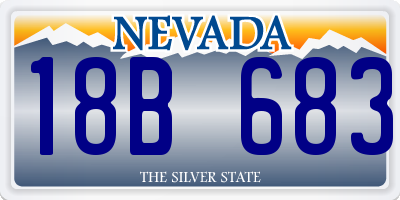NV license plate 18B683