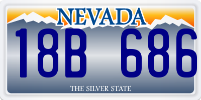 NV license plate 18B686