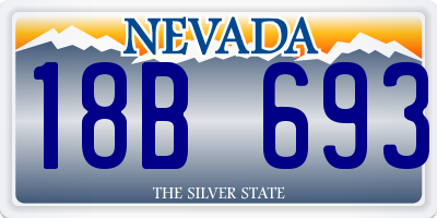 NV license plate 18B693