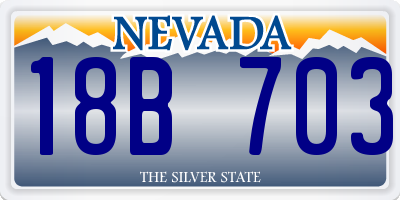 NV license plate 18B703