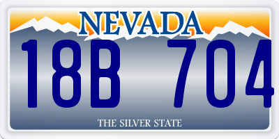 NV license plate 18B704