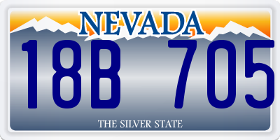 NV license plate 18B705