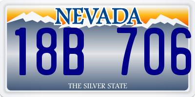 NV license plate 18B706