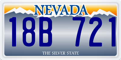 NV license plate 18B721