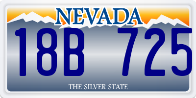 NV license plate 18B725