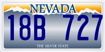 NV license plate 18B727