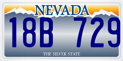 NV license plate 18B729