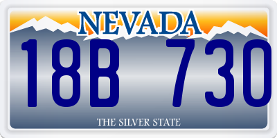 NV license plate 18B730